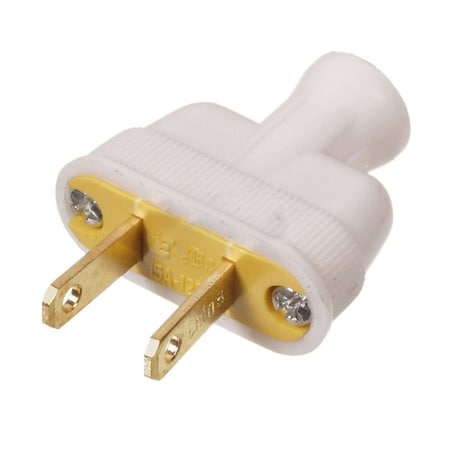 15 AMP Unique White 2 Wire Plug Plastic